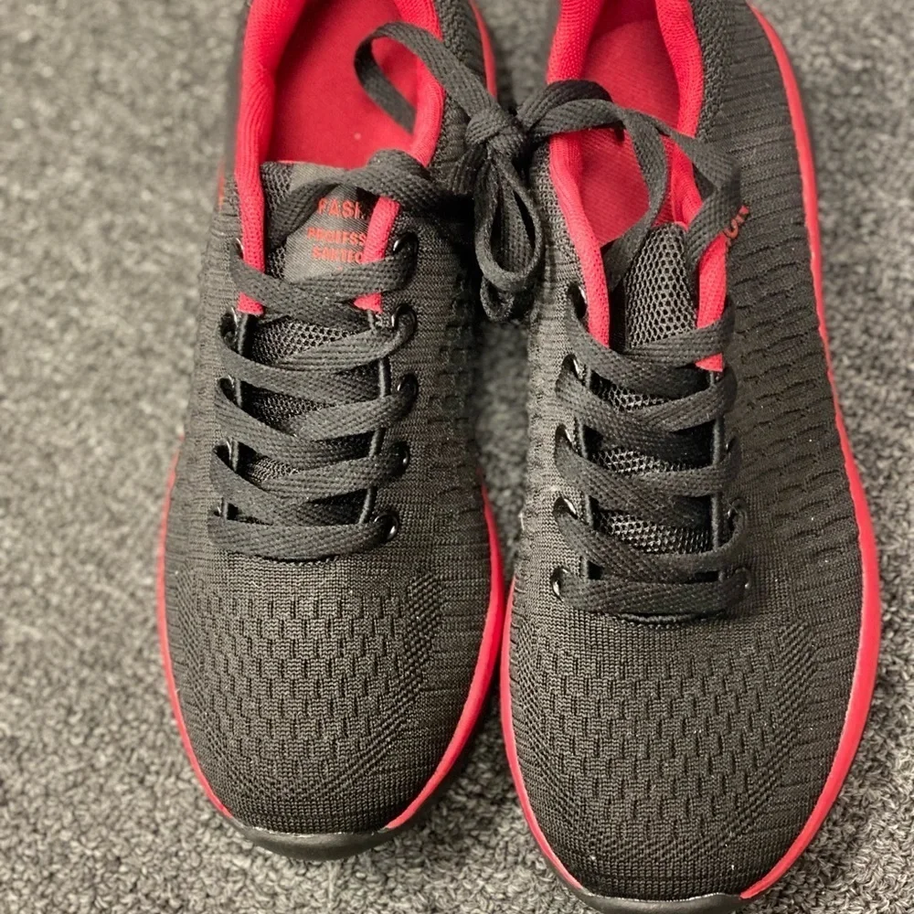 Black and Red Athletic Sneakers